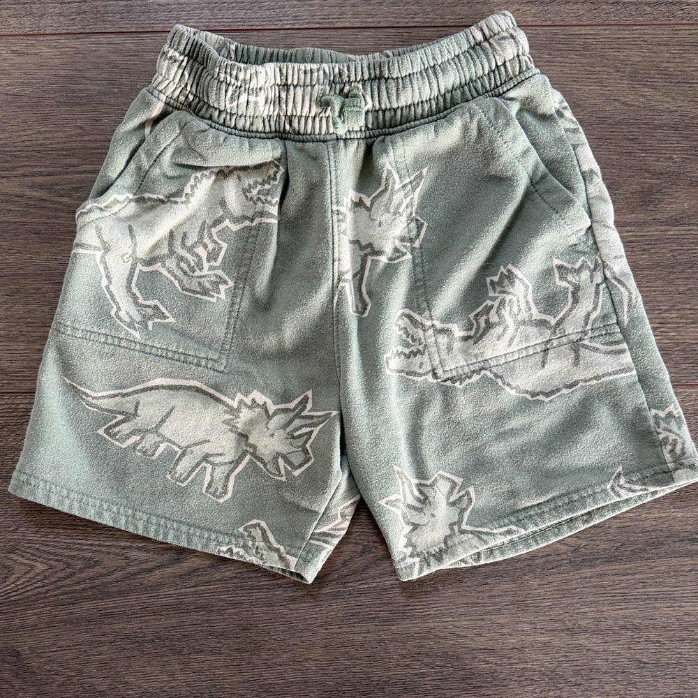 365 Kids from Garanimals Boys Dinosaur Shorts Size 8 Green Dino Shorts